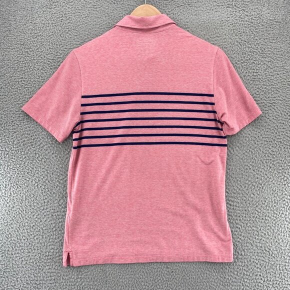 Vineyard Vines Shirt Mens Small Edgartown Polo Pink Striped Short Sleeve Casual - Picture 10 of 11